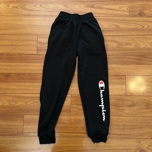 Boys black Champion joggers